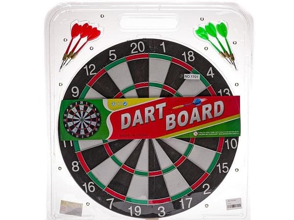 Dartskive med 6 pile