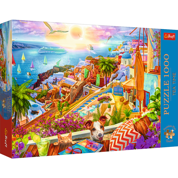 10842 Puzzle 1000 Premium Plus - Teeaika: Vierailu Santorinilla