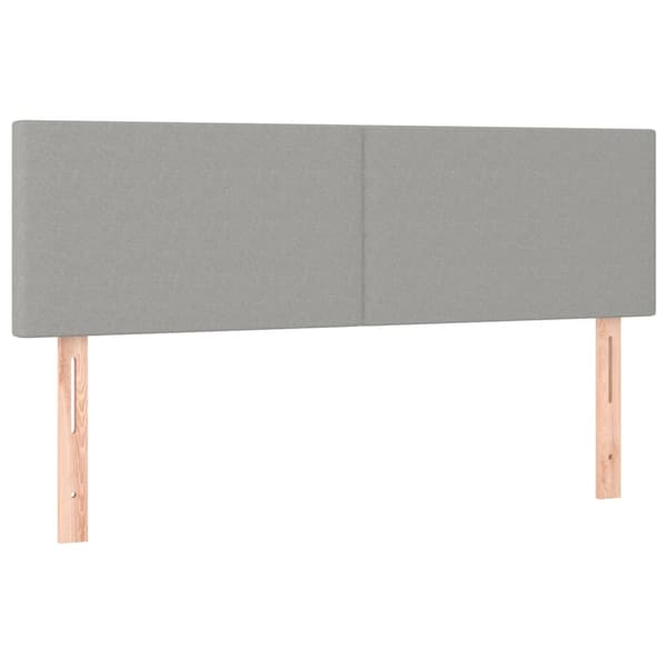 vidaXL sengegavle, 2 stk., lysegrå, 72x5x78/88 cm, stof