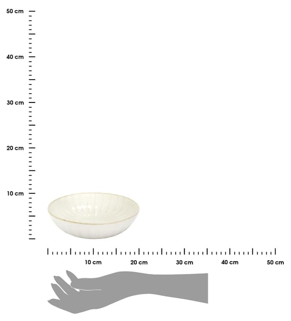 Eden dyb tallerken 20 cm creme