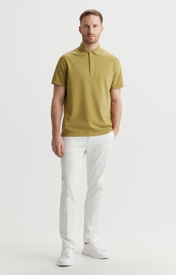 Ensfarvet polo XL