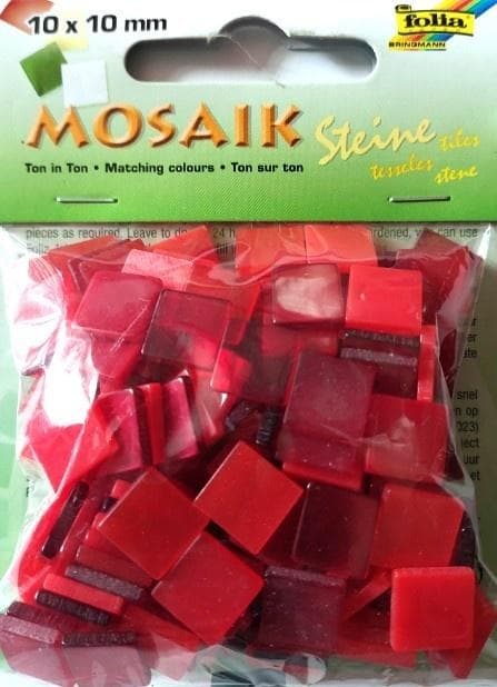 Mosaiikkikiviä 10x10mm punaisia