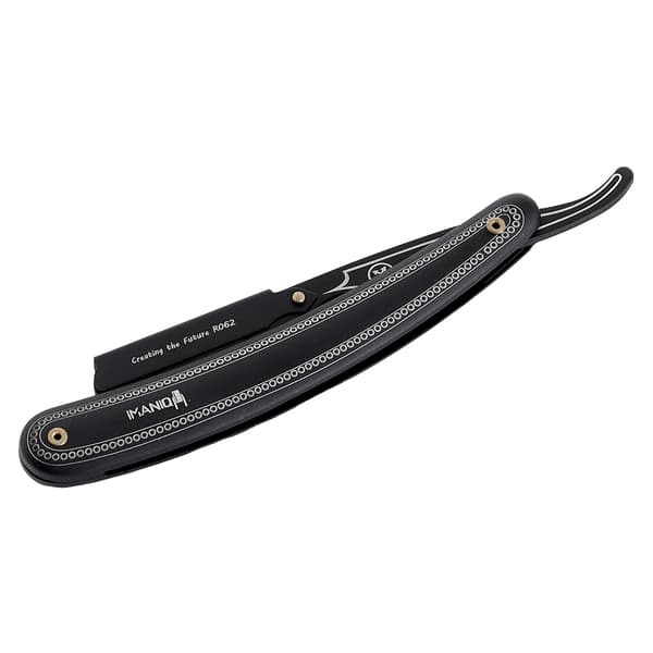 Blaki skægbarberingsæt med barberblade og etui