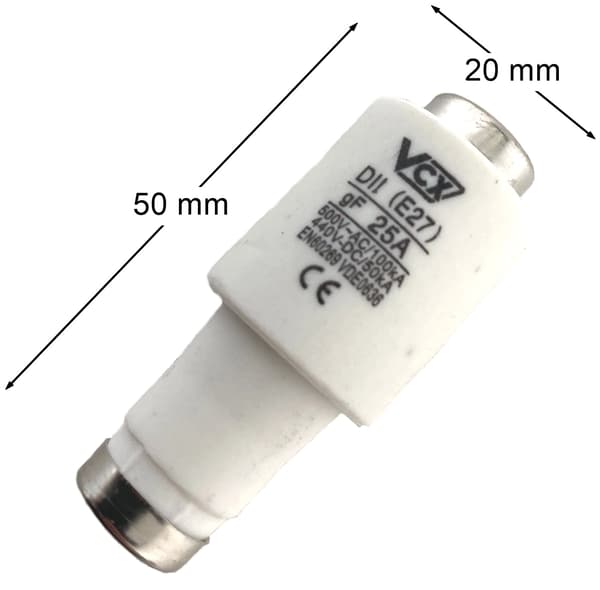 Säkring Snabbinstallationssäkring 25A 500V VCX
