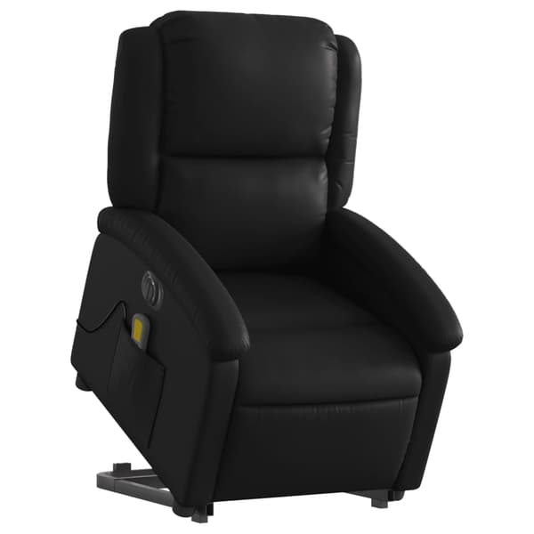 vidaXL elektrisk lænestol med massage, sort