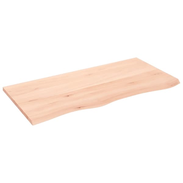 vidaXL bordplade 100x50x2 cm ubehandlet egetræ