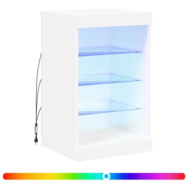 vidaXL LED-skåp vit 41x37x67 cm
