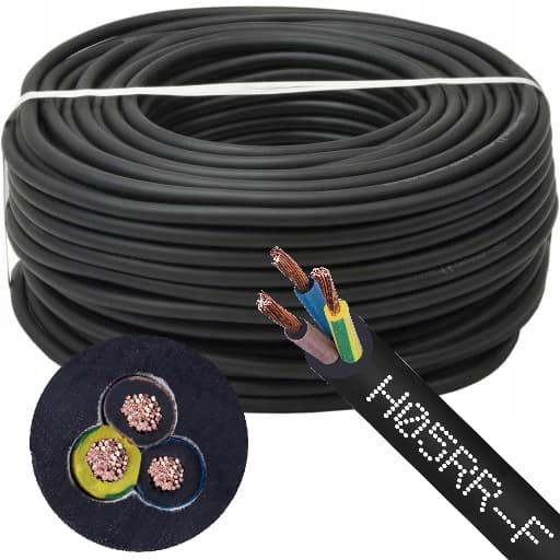 Kabel Gummi Strømkabel Elektrisk OW 3x4 1m