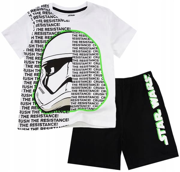 STAR WARS -POIKIEN LYHYTHIHAINEN PYJAMA LYHYET SHORTIT 140 D012F
