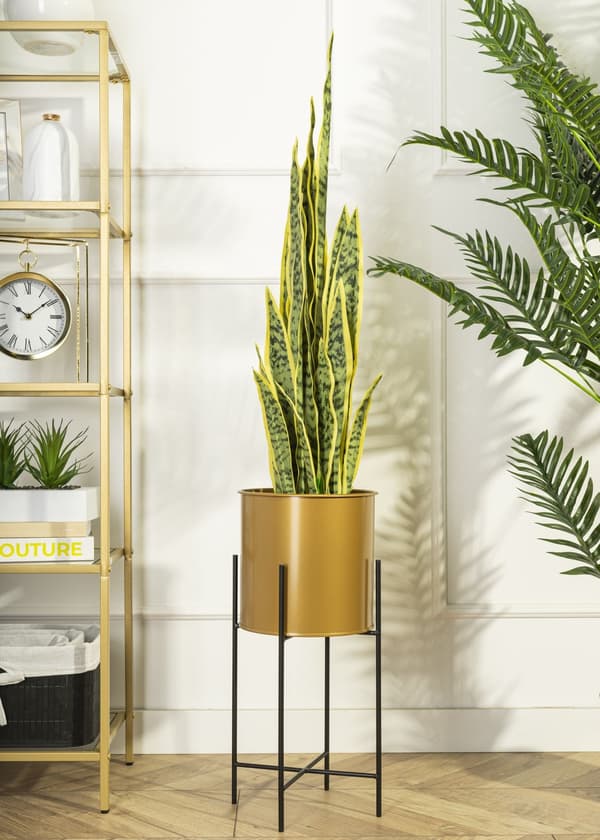 Blomsterstander med låg 55 cm sort og guld