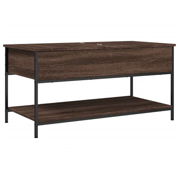 vidaXL sofabord brunt egetræ 100x50x50 cm