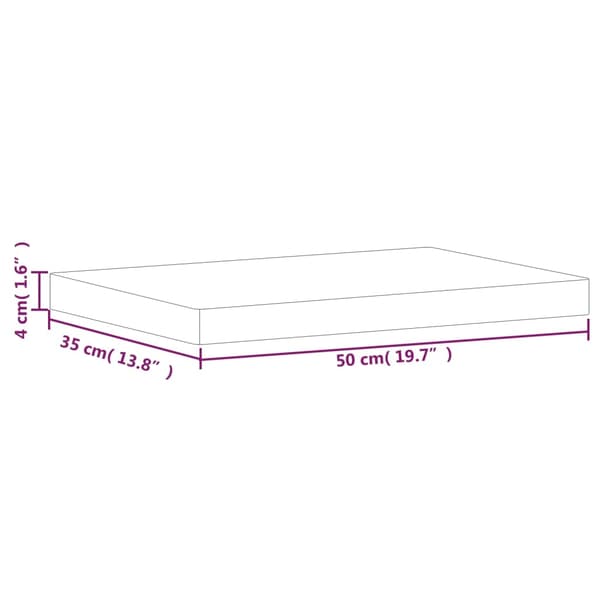 vidaXL Skärbräda 50x35x4 cm massivt bokträ