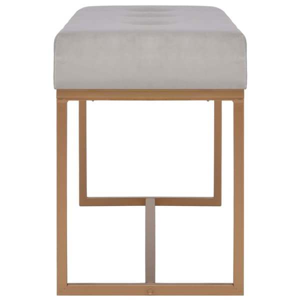 vidaXL bænk, 80 cm, grå, fløjl