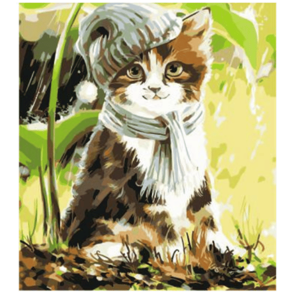 MALING EFTER NUMMER. KITTY I HAT