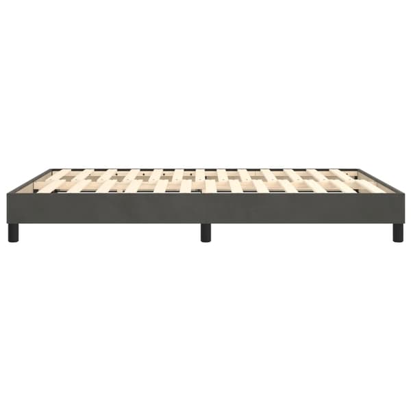 vidaXL Sängynrunko ilman patjaa tummanharmaa 140x190 cm sametti