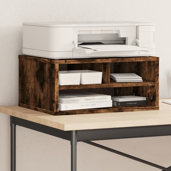 vidaXL printerstativ røget eg 49x40x22,5 cm