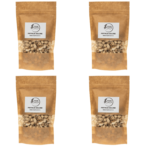 Sæt - 4x Saltede Pistacienødder 500g