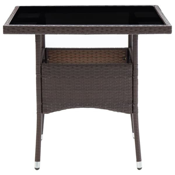 vidaXL brunt havebord i polyrattan