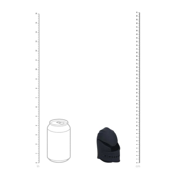 Justerbar vibrerende silikone penishovedstimulator - sort
