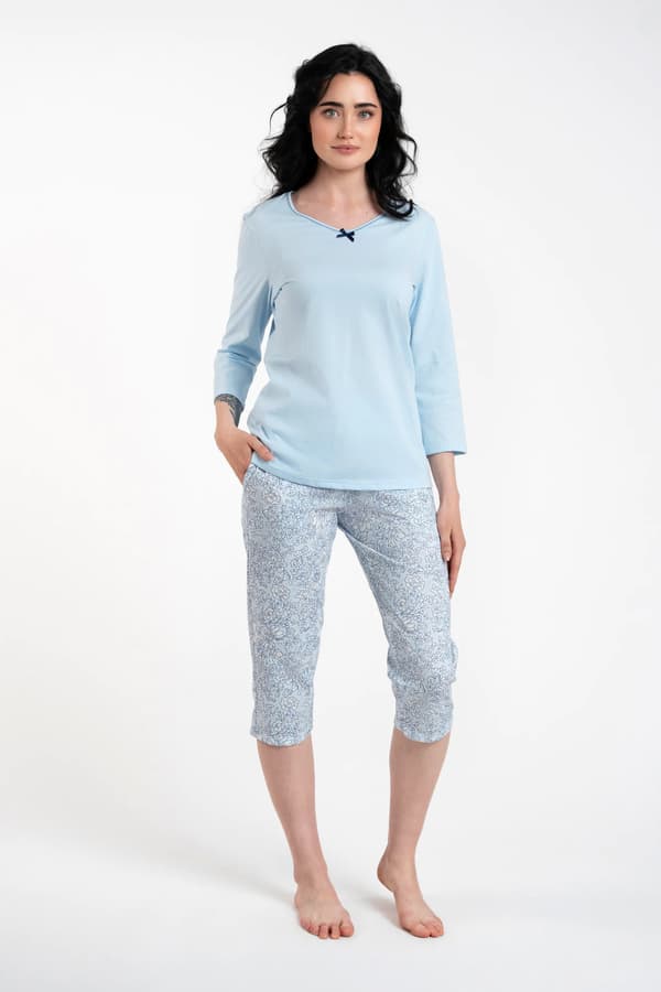 Salli dampyjamas med 3/4-ärmar, 3/4-byxor S