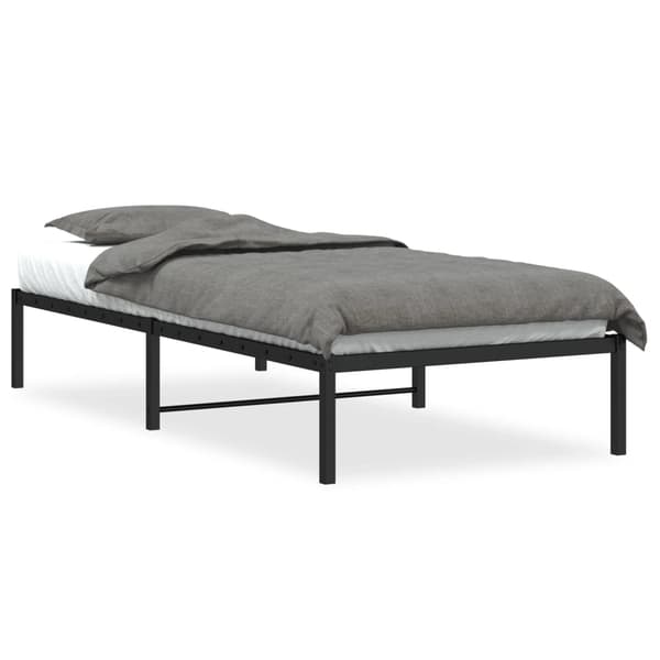 vidaXL metalsengestel sort 90x190 cm