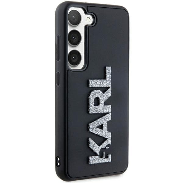 Karl Lagerfeld KLHCS23S3DMBKCK S23 S911 sort/sort hårdt etui 3D gummiglitterlogo