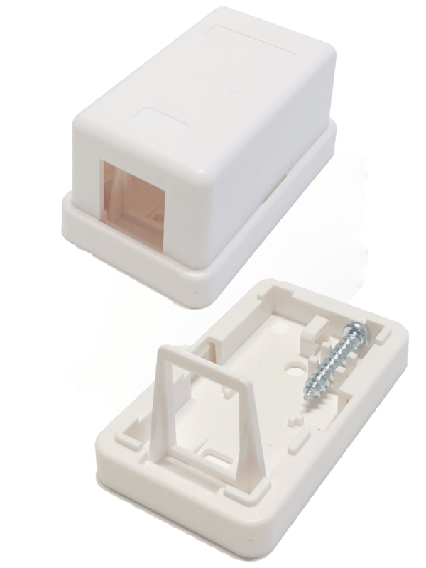 Overflademonteringshus til 1 Keystone Quick Connect-modul