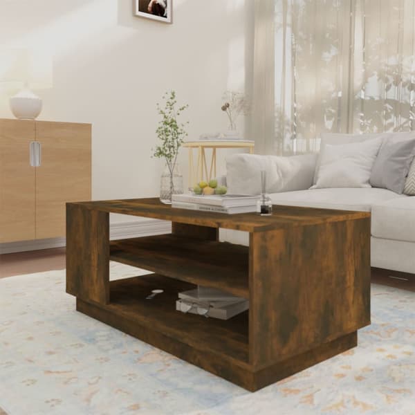 vidaXL sofabord røget eg 102x55x43 cm