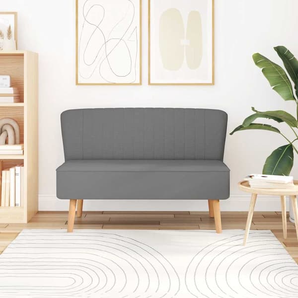 vidaXL Soffa 117x55,5x77 cm ljusgrönt tyg