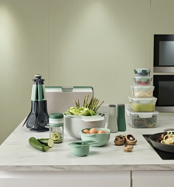 Nest 9 Plus skål- och mätkoppset, Sage / Joseph Joseph