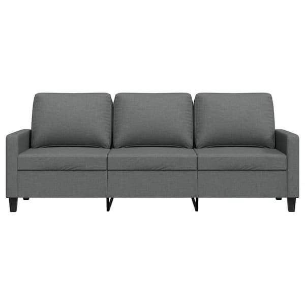 vidaXL 3-sitssoffa, mörkgrå, 180 cm, klädd i tyg