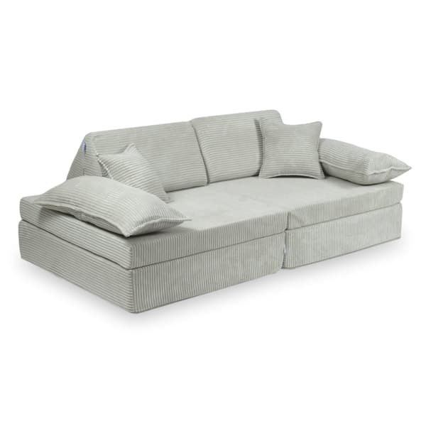 Montessori Premium Corduroy Grå Leksoffa