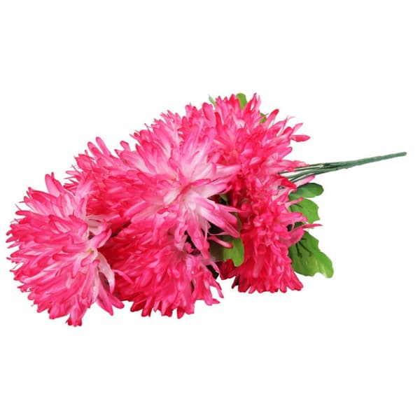 BUKETT MED 7 ROSA KRYSANTEMUMER, DIAMETER 16 CM