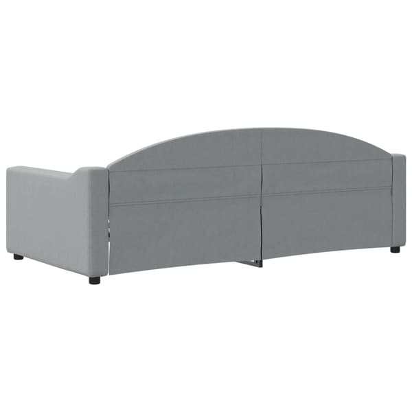 vidaXL Bäddsoffa ljusgrå 90x190 cm tygöverdrag