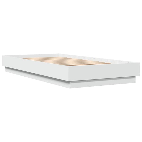 vidaXL Sängram vit 90x190 cm träbaserat material
