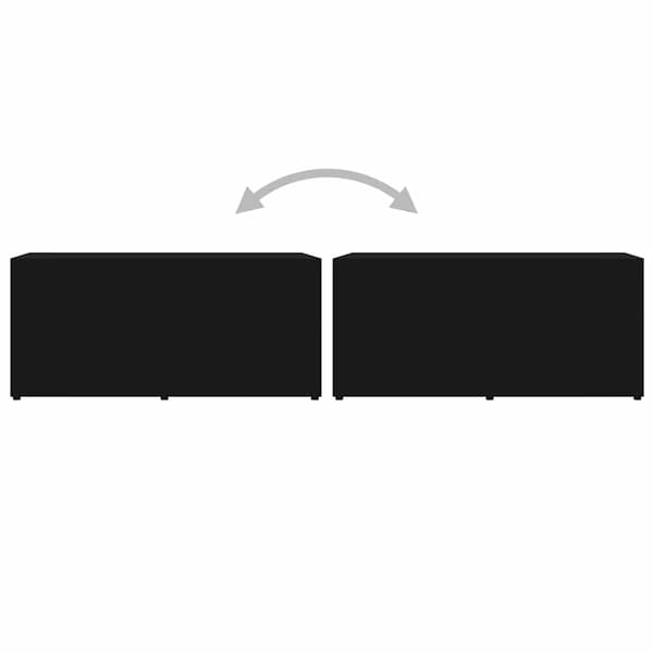 vidaXL TV-skab sort 80x34x36 cm spånplade
