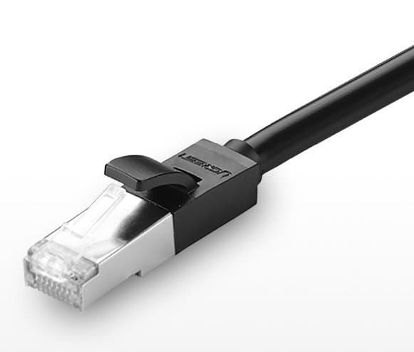FTP Ethernet RJ45 Cat 6 1000 Mbps Twisted Pair-kabel Forlængerkabel 5m Sort