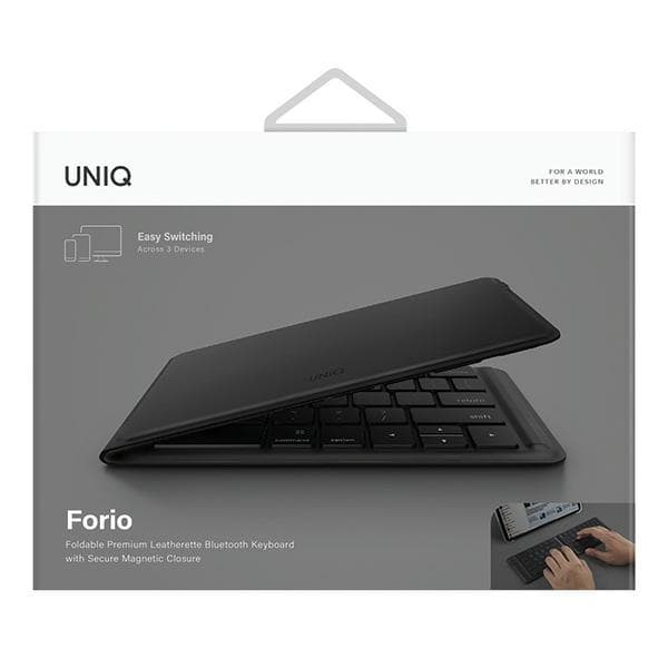 UNIQ Forio Foldbart Bluetooth-tastatur Sort/Midnatssort