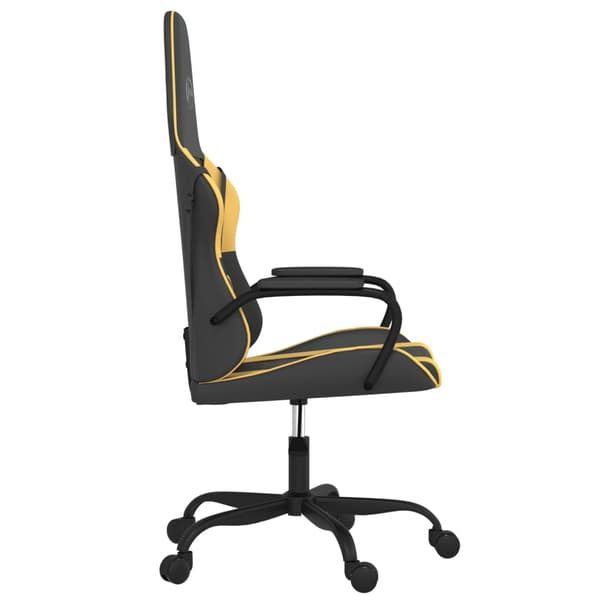vidaXL gamingstol, sort og guld, kunstlæder
