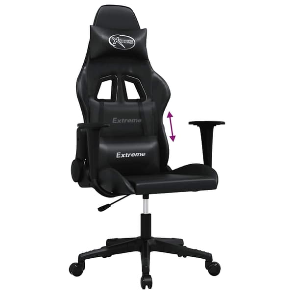 vidaXL gamingstol, sort, kunstlæder