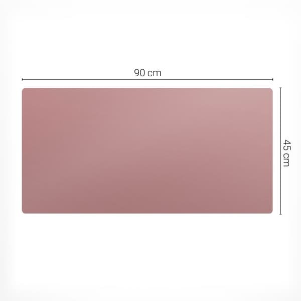 Halkfri skrivebordsmåtte med mønster, pink, 90x45 cm
