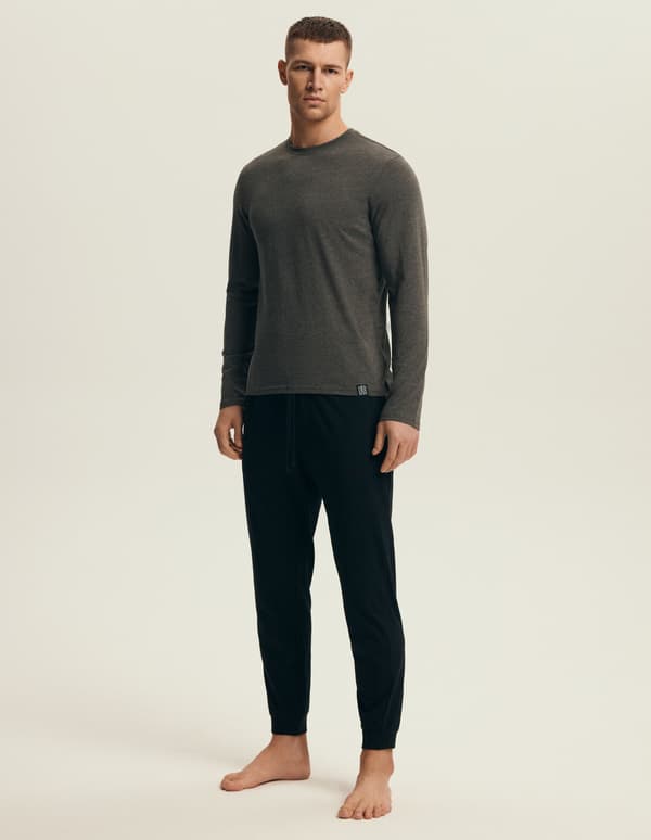 Mike Henderson herrpyjamas | Grå, Svart L