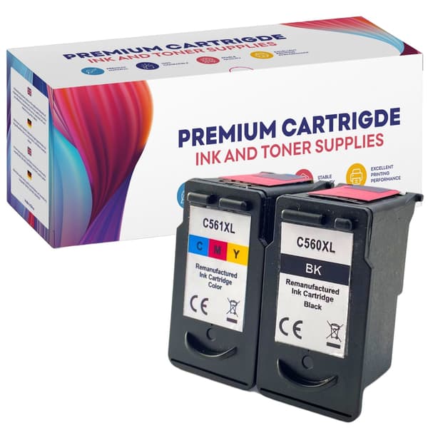 2 blækpatroner til Canon GP-C560XL+C561XL GP