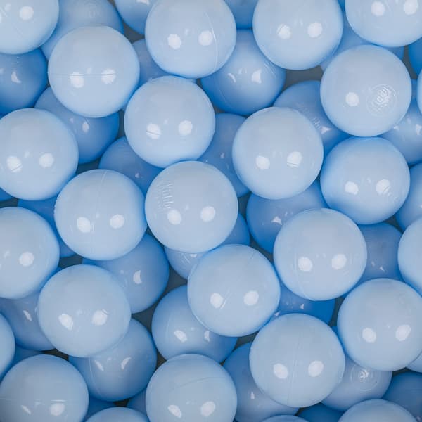 KiddyMoon plastbollar 7 cm pastellblå 700 leksaksbollar