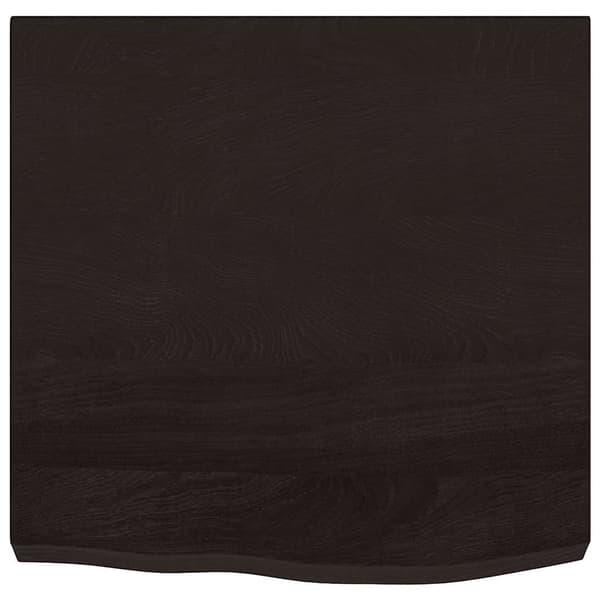 vidaXL hylde mørkebrun 60x60x(2-6) cm egetræsfinish