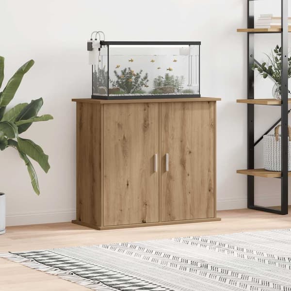 vidaXL akvarieskab, håndlavet egetræ, 81x36x73 cm