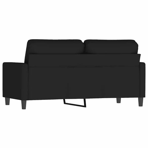 vidaXL 2-sitssoffa, svart, 140 cm, klädd i sammet