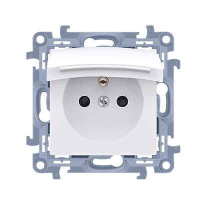 IP44 stikkontakt uden pakning, klap i dækslets farve (modul) 16A,