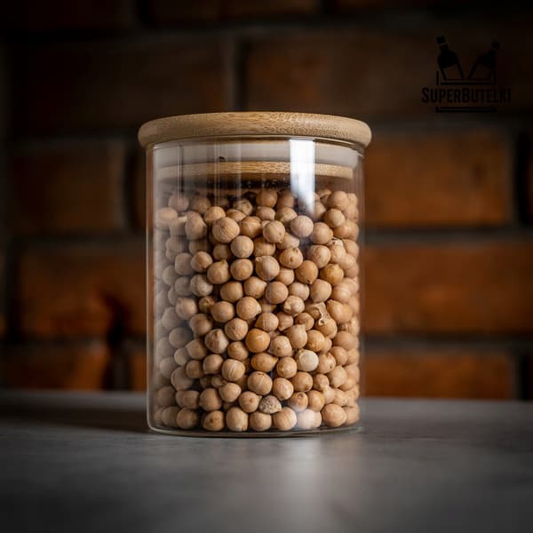 420 ml burk med trälock (ES0090W-3)