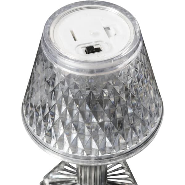 LED-bordlampe, batteri, transparent, 12 cm